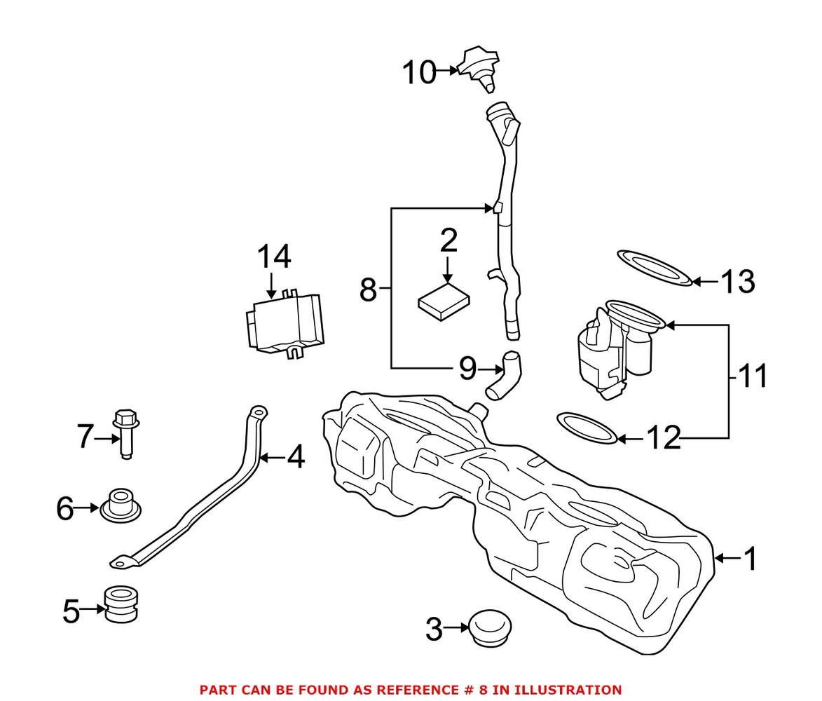 BMW Fuel Filler Neck 16117270992